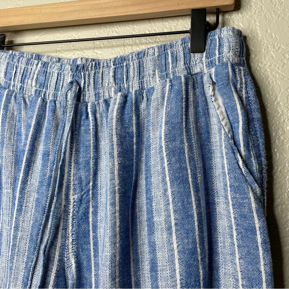 Briggs Wide Leg Striped Linen Pants Cozy Beach Inspired Coastal - Picture 4 of 10